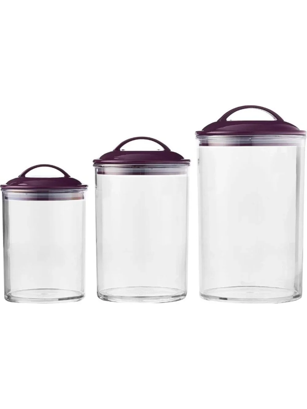 Airtight BPA-Free Food Storage Canisters Set of 3 for Kitchen Organization